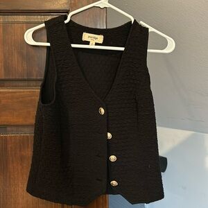 Anthro textured black vest